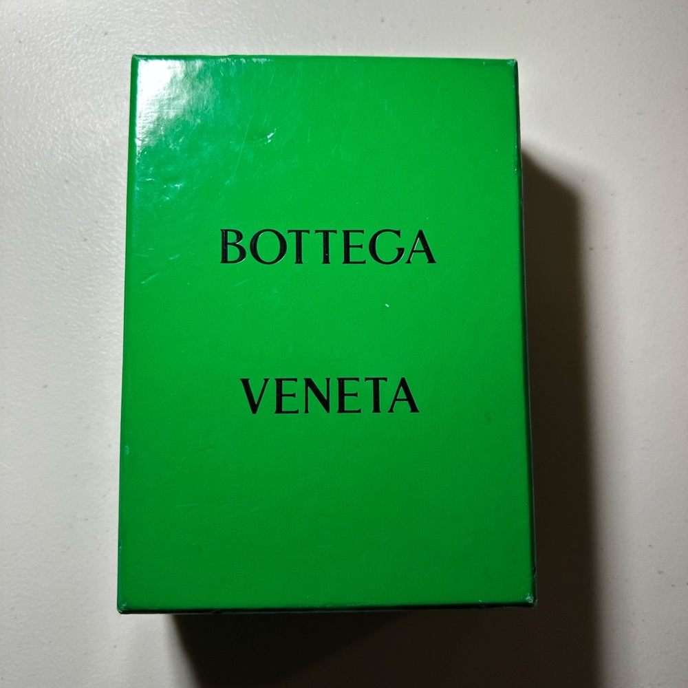 Bottega Veneta Woven Leather Green Card Case - Picture 2 of 9